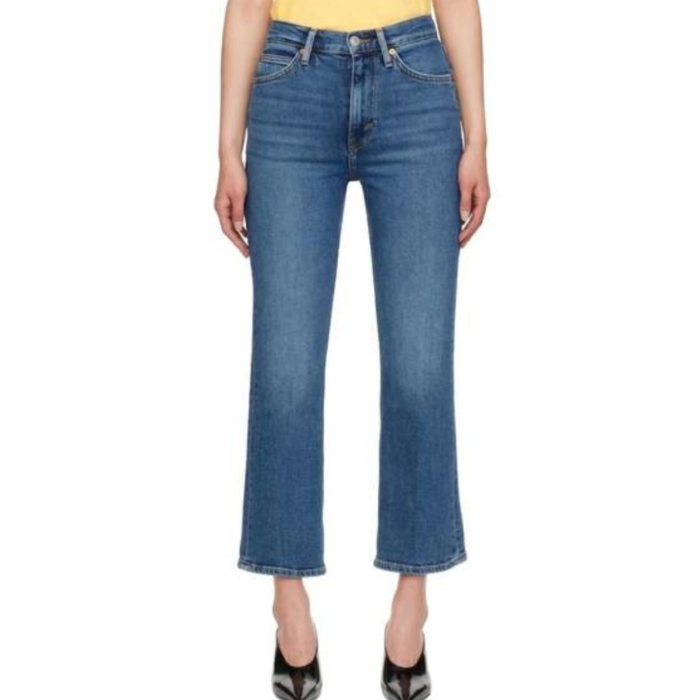 Re/Done 70s High Waist Crop Bootcut Jeans Size 28 In Mid 70s